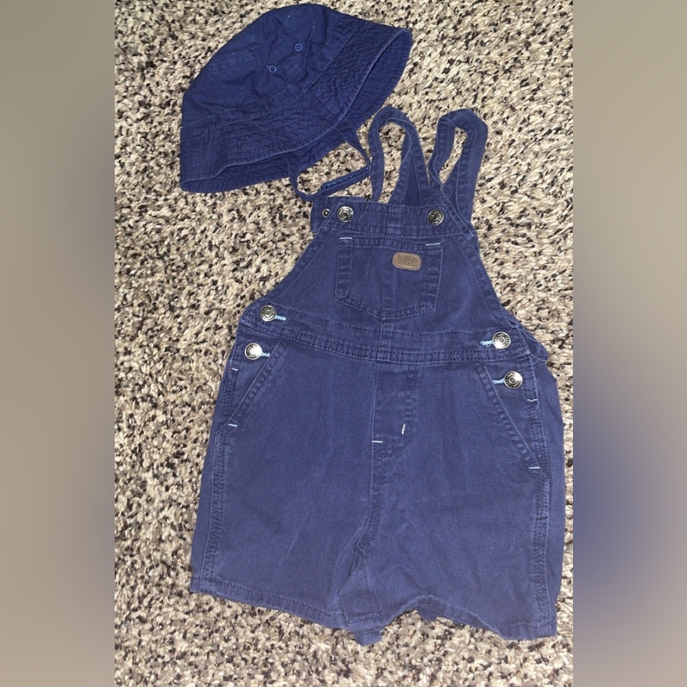 2pc Overalls & Sunhat - 18mo